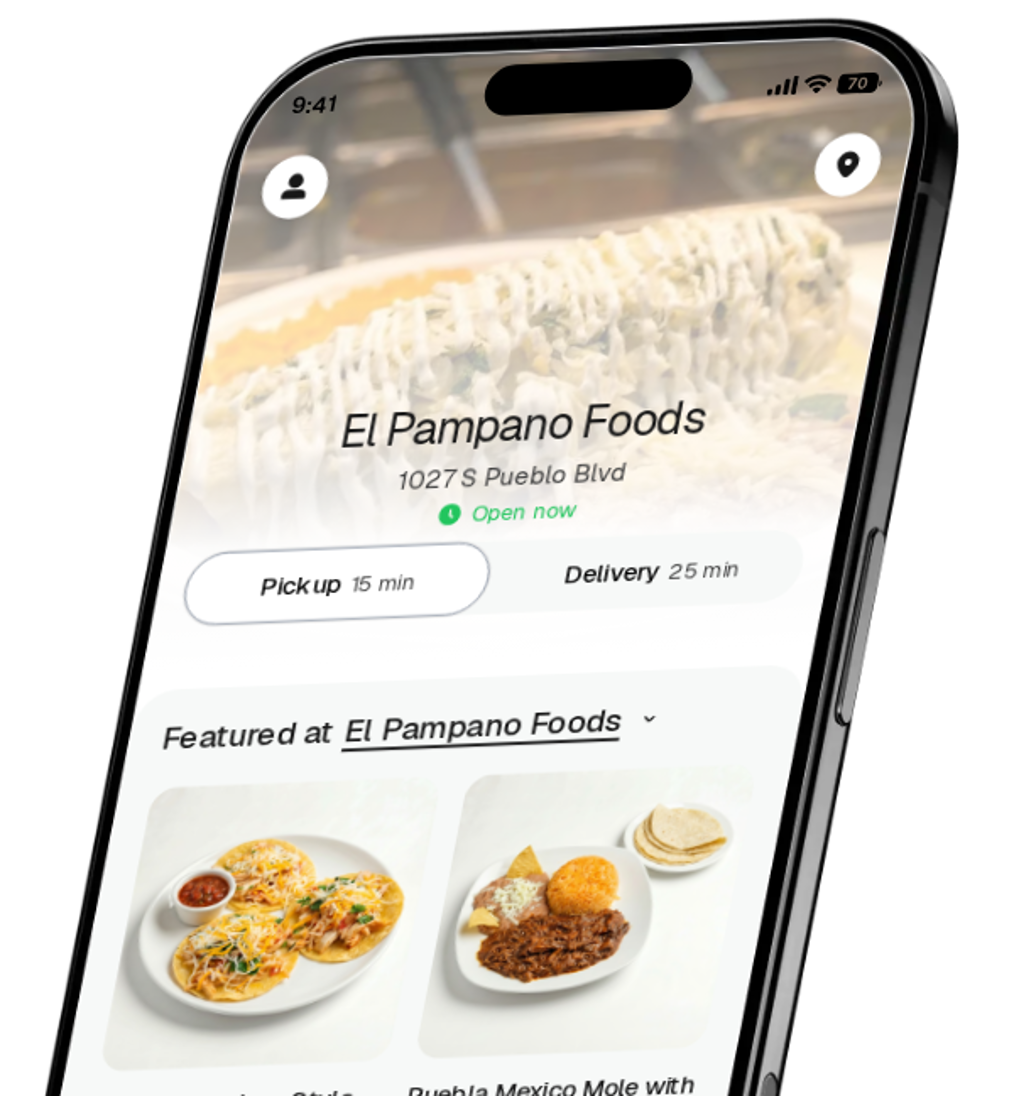 El Pampano Foods app preview