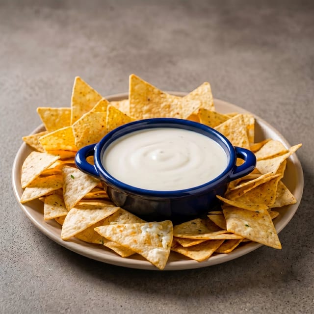 Chips and Queso Dip.