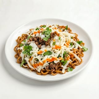 Birria with Natural Noodles (Known in Mexico As Ramen Noodles)