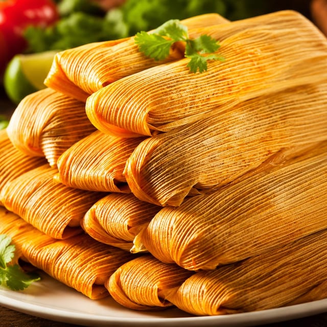 (6pc) Pork Red Chile Tamales.